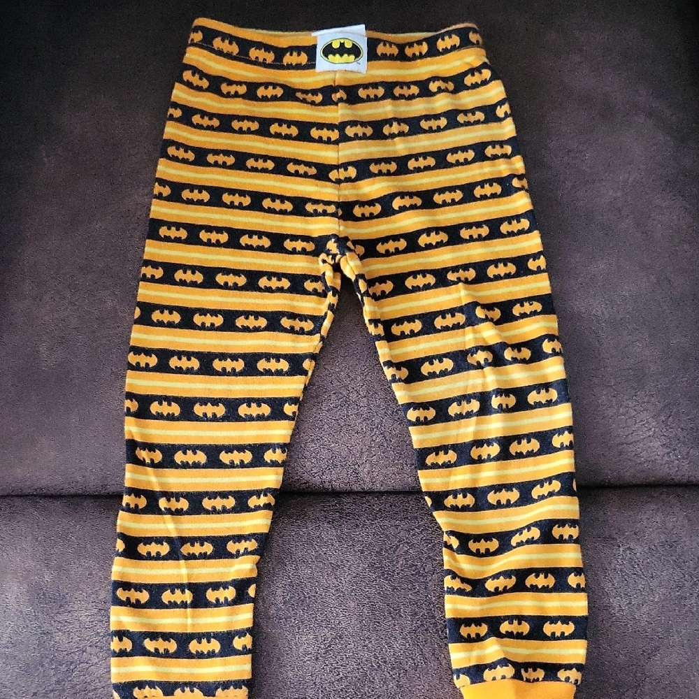 Batman Yellow and Gray Striped Pajama Set